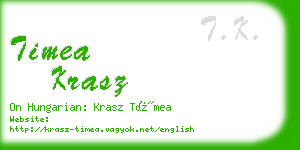 timea krasz business card